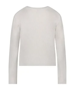Long-Sleeved Pyjama Top - Beige