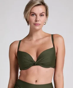 Luna padded bikini top - Green
