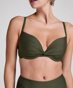 Luna padded bikini top - Green