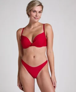 Luna padded bikini top - Red
