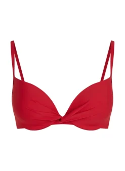 Luna padded bikini top - Red