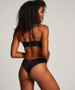 Luna Padded Underwired Longline Bra - Black