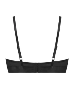 Luna Padded Underwired Longline Bra - Black