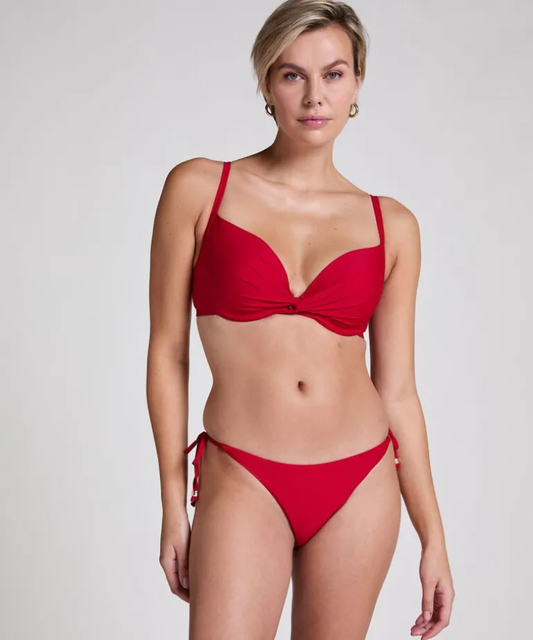 Luna String Bikini Bottom - Red