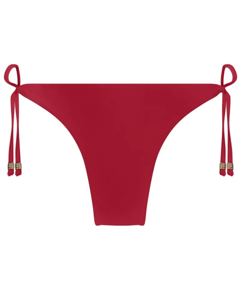 Luna String Bikini Bottom - Red