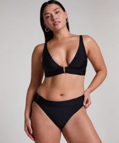 Luna Triangle Bikini Top - Black