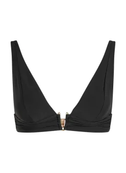 Luna Triangle Bikini Top - Black