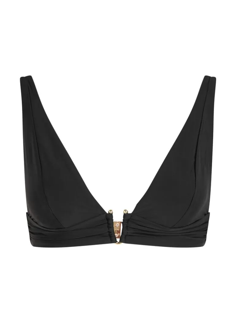 Luna Triangle Bikini Top - Black