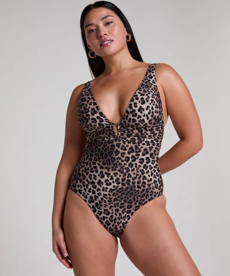 Luxe Animalia Shaping Bathingsuit - Brown