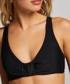 Luxe Non-Padded Underwired Bikini Top - Black