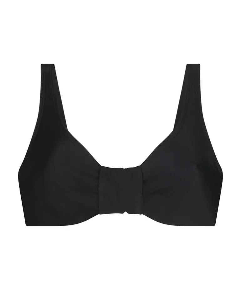 Luxe Non-Padded Underwired Bikini Top - Black