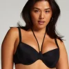 Luxe padded Underwired Bikini Top - Black