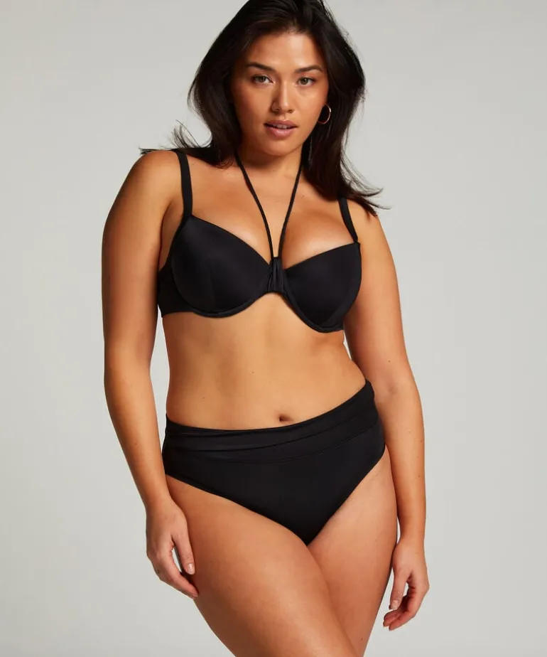 Luxe padded Underwired Bikini Top - Black