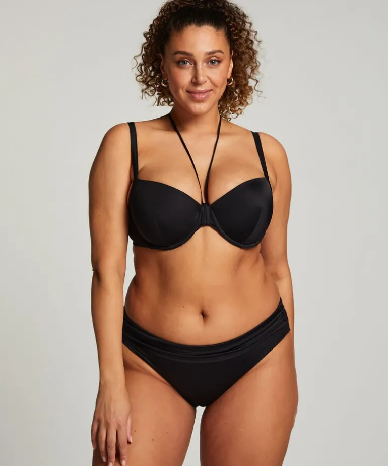 Luxe padded Underwired Bikini Top - Black