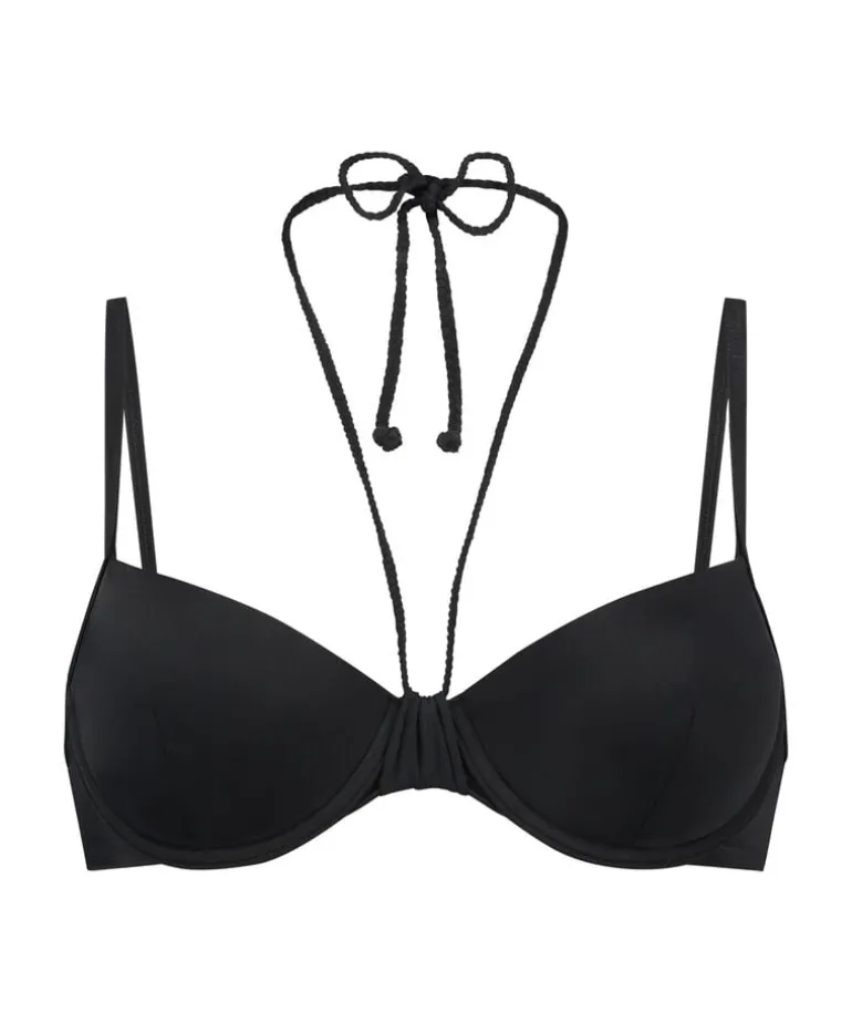 Luxe padded Underwired Bikini Top - Black