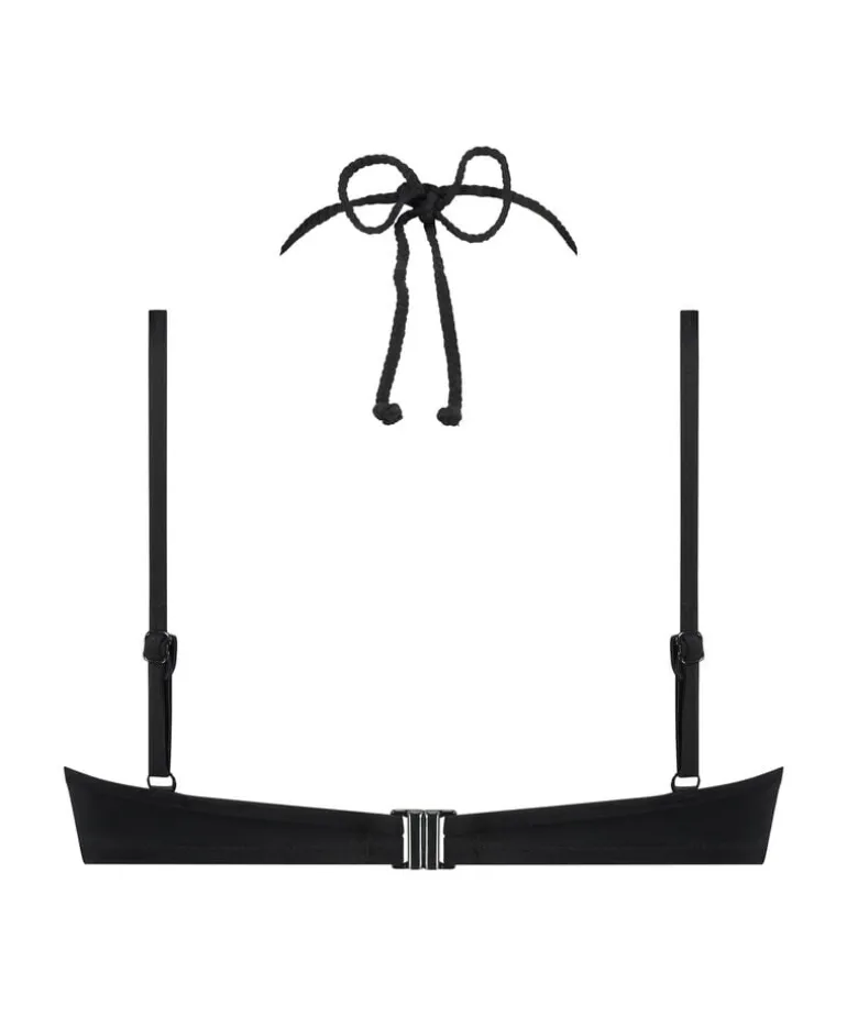 Luxe padded Underwired Bikini Top - Black