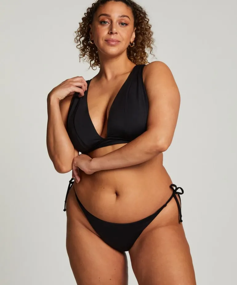 Luxe string bikini shorts - Black
