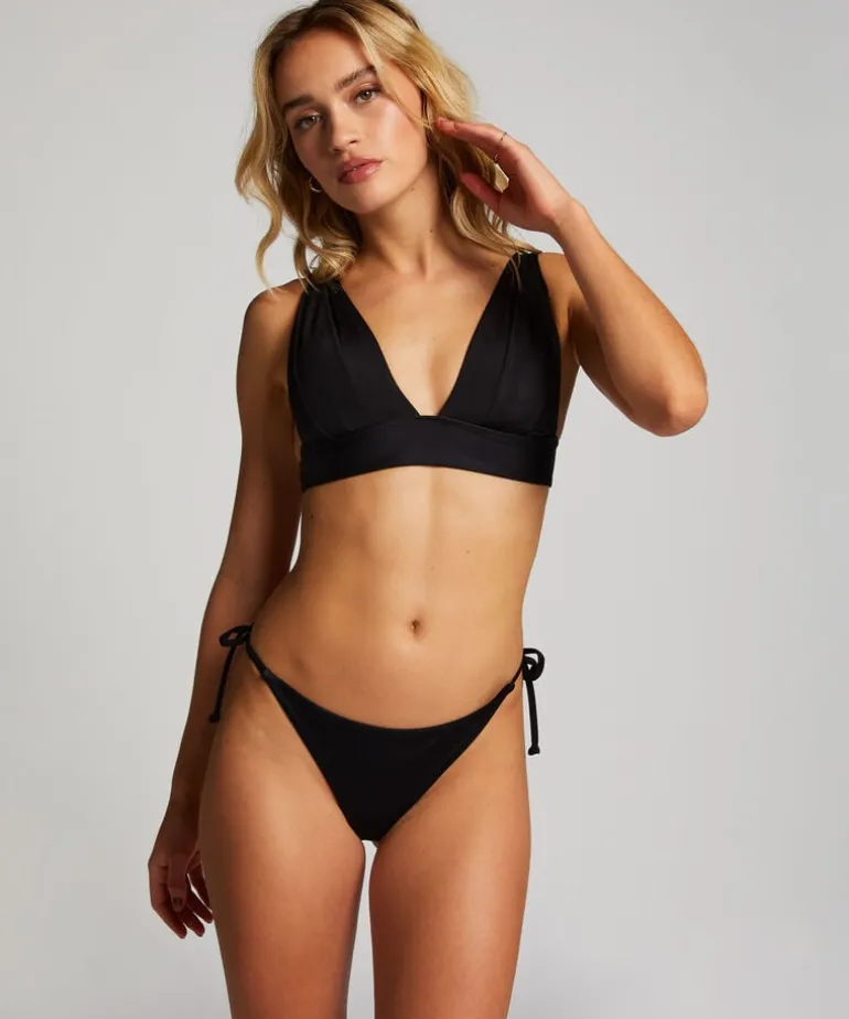Luxe Triangle Bikini Top - Black