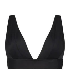 Luxe Triangle Bikini Top - Black