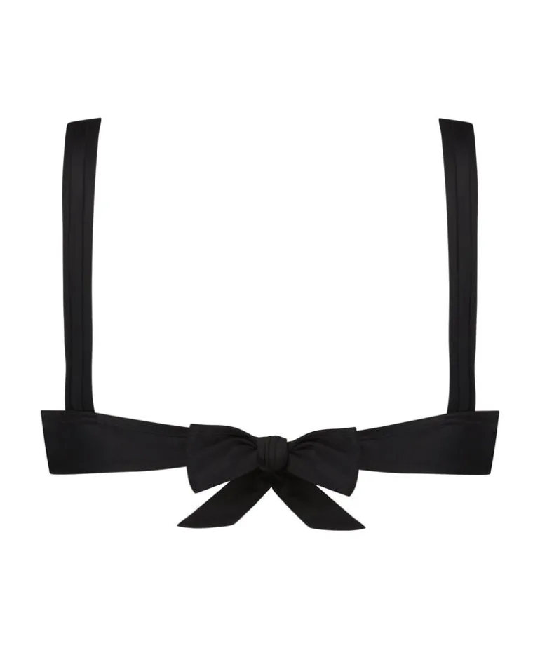 Luxe Triangle Bikini Top - Black
