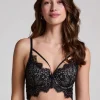Marilee Padded Underwired Longline Bra - Black