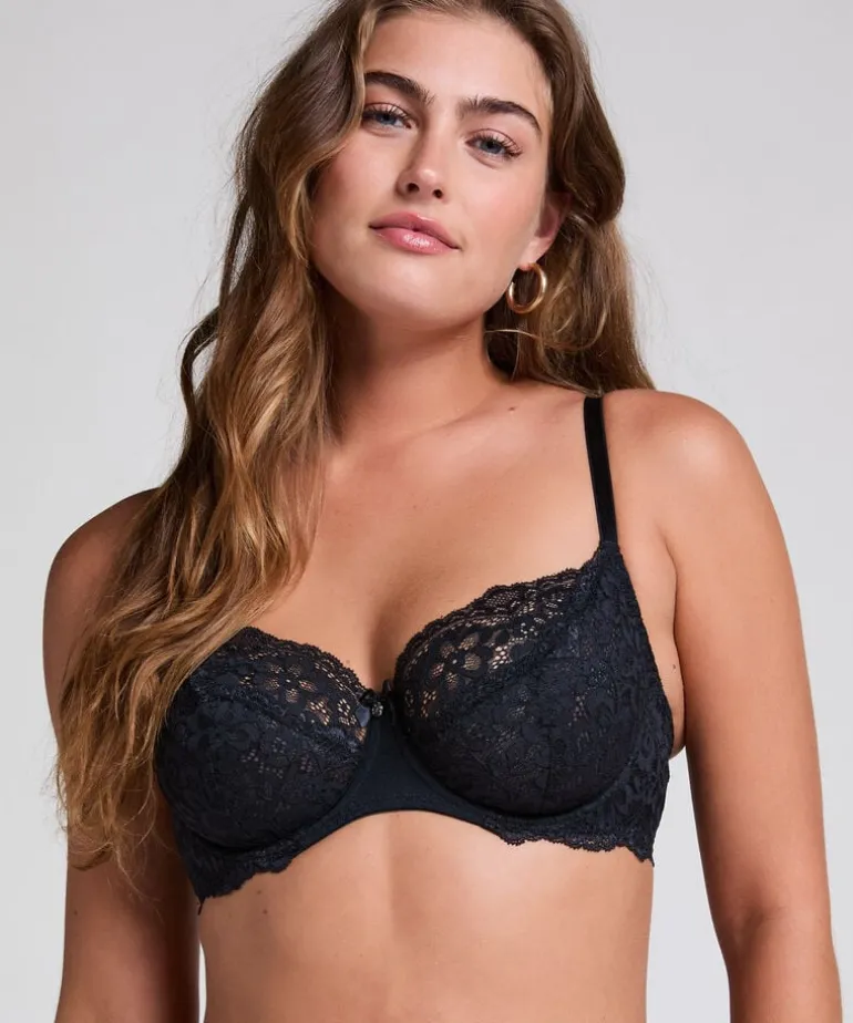 Marine Non-Padded Underwired Bra - Black