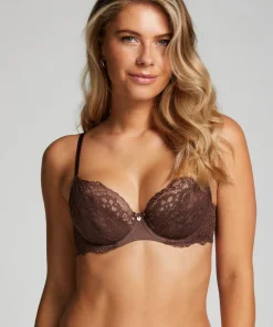 Marine Non-Padded Underwired Bra - Brown