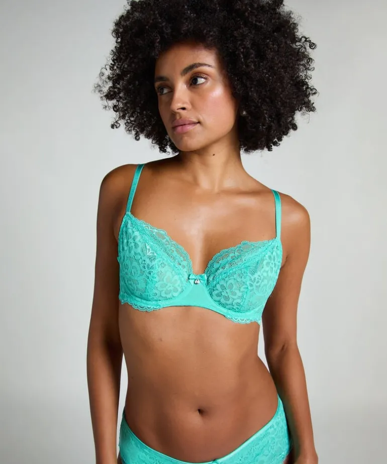 Marine Non-Padded Underwired Bra - Green