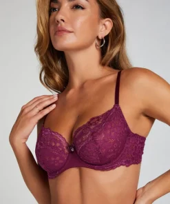Marine Non-Padded Underwired Bra - Purple