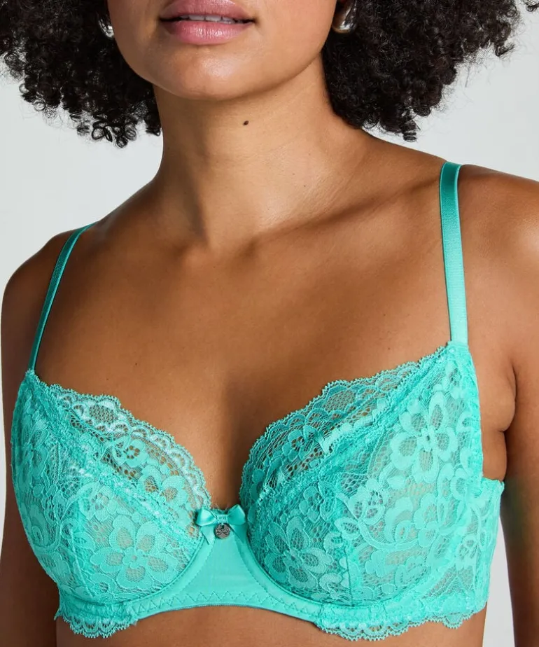 Marine Non-Padded Underwired Bra - Green
