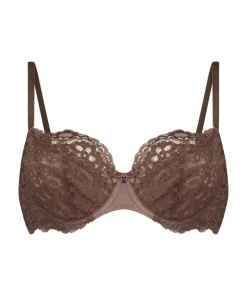 Marine Non-Padded Underwired Bra - Brown