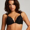 Marine Padded Push-Up Underwired Bra - Black