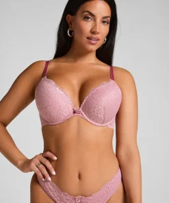 Marine Padded Push-Up Underwired Bra - Pink