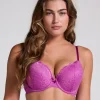 Marine Padded Push-Up Underwired Bra - Purple