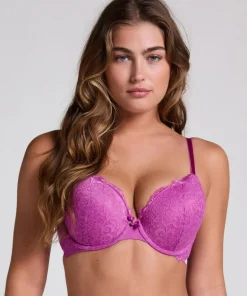 Marine Padded Push-Up Underwired Bra - Purple