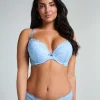Marine Padded Push-Up Underwired Bra - Blue