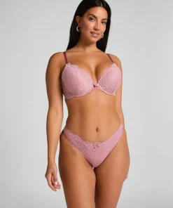Marine Padded Push-Up Underwired Bra - Pink