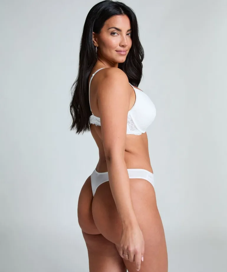 Marine Padded Push-Up Underwired Bra - White