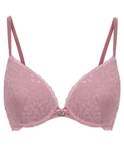 Marine Padded Push-Up Underwired Bra - Pink