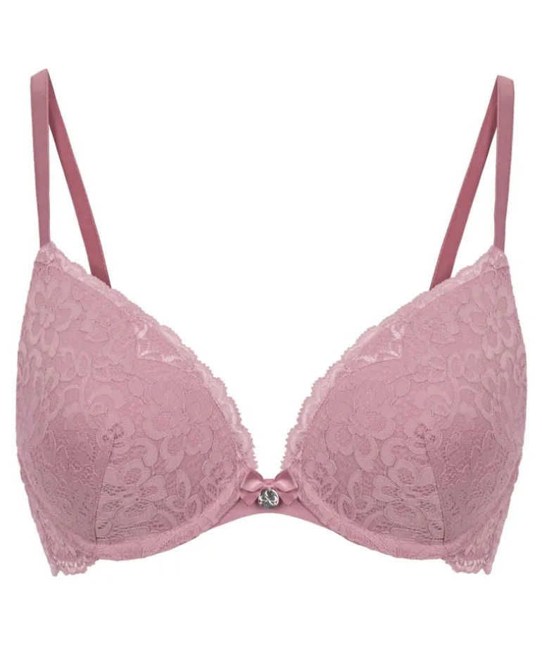 Marine Padded Push-Up Underwired Bra - Pink