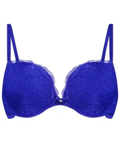 Marine Padded Push-Up Underwired Bra - Blue