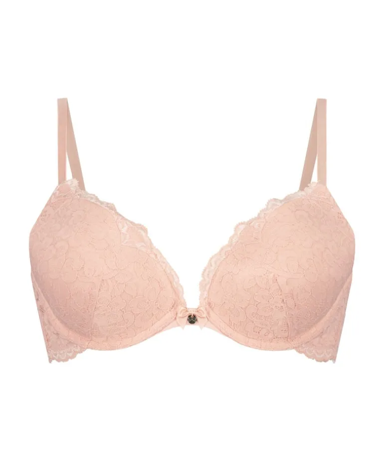 Marine Padded Push-Up Underwired Bra - Pink