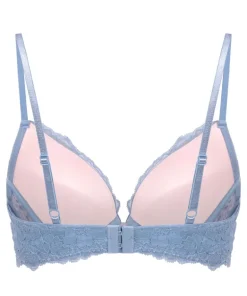 Marine Padded Push-Up Underwired Bra - Blue