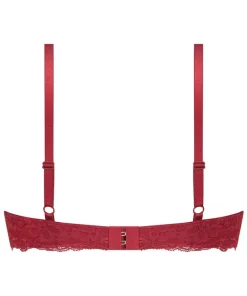 Marine Padded Push-Up Underwired Bra - Red