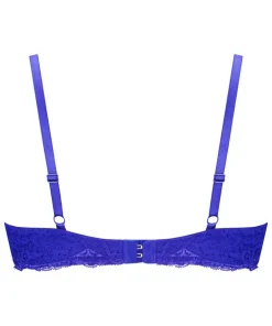 Marine Padded Push-Up Underwired Bra - Blue