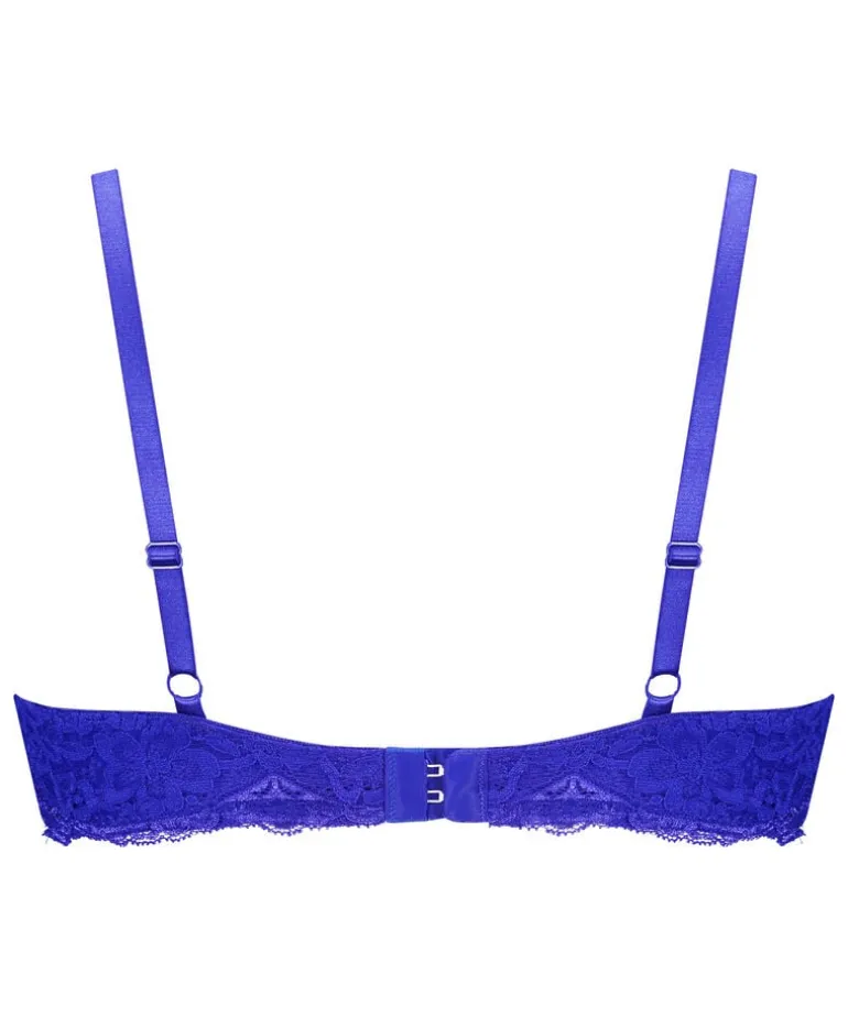 Marine Padded Push-Up Underwired Bra - Blue