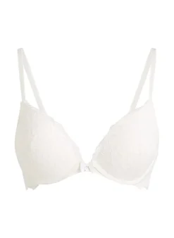 Marine Padded Push-Up Underwired Bra - White