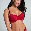 Marine Padded Underwired Bra - Red