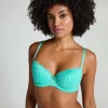 Marine Padded Underwired Bra - Green
