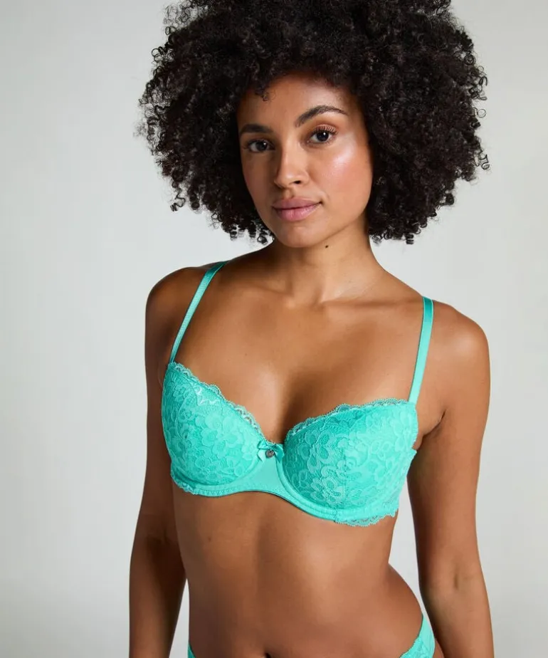 Marine Padded Underwired Bra - Green